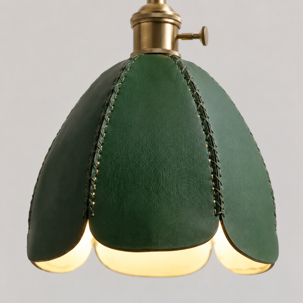 Scalloped Leather Shade