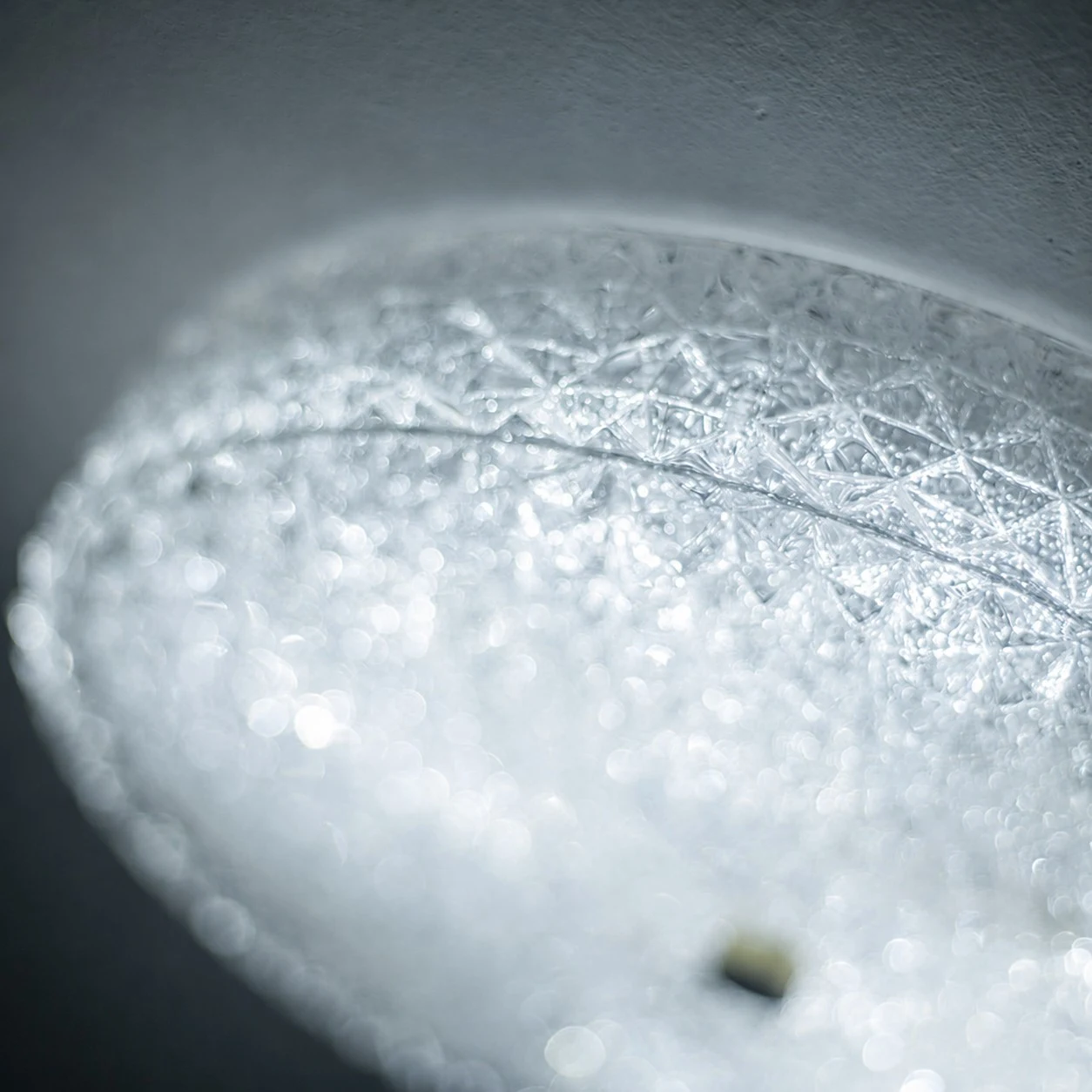 Modern Cut Glass Flush Mount Ceiling Light