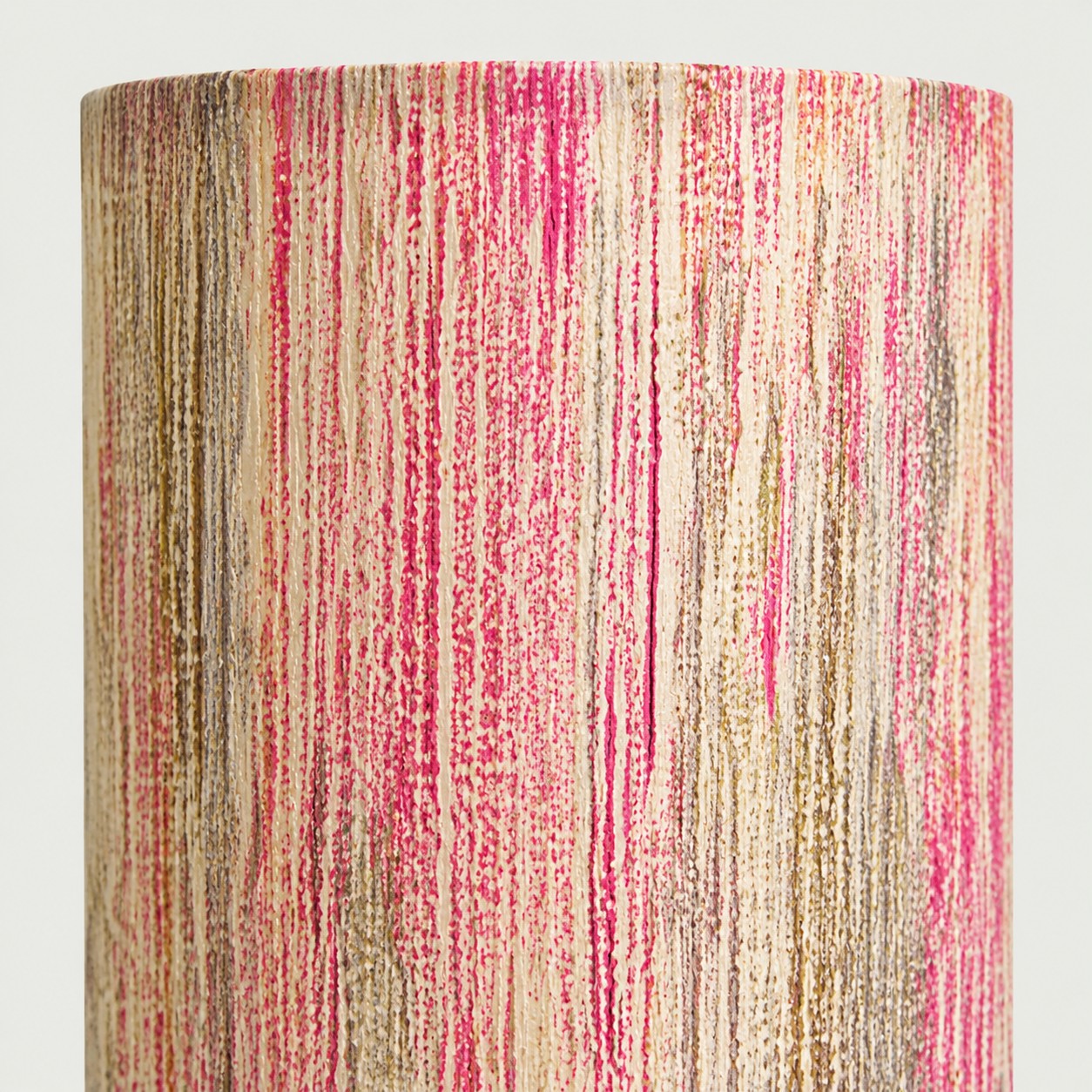 Pink stripe Liberty fabric shade detail