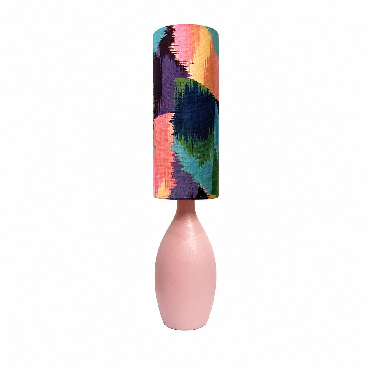 Pastel color block Liberty fabric ceramic table lamp
