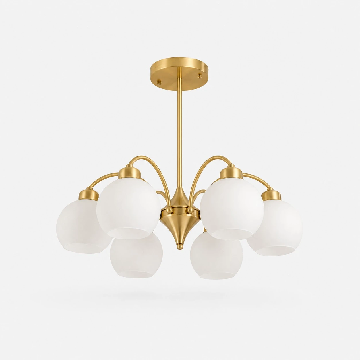 Solid brass 6-light chandelier