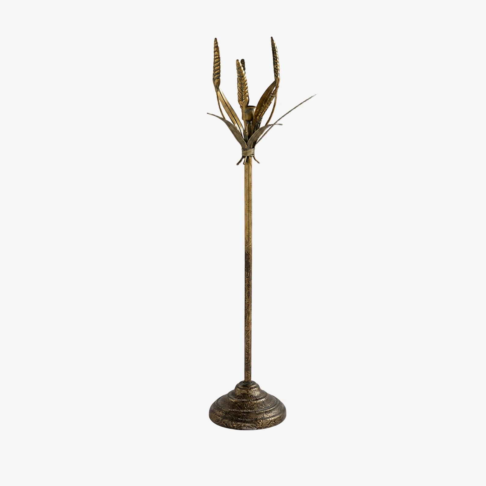 Vintage Messing-Kerzenhalter in Weizenform
