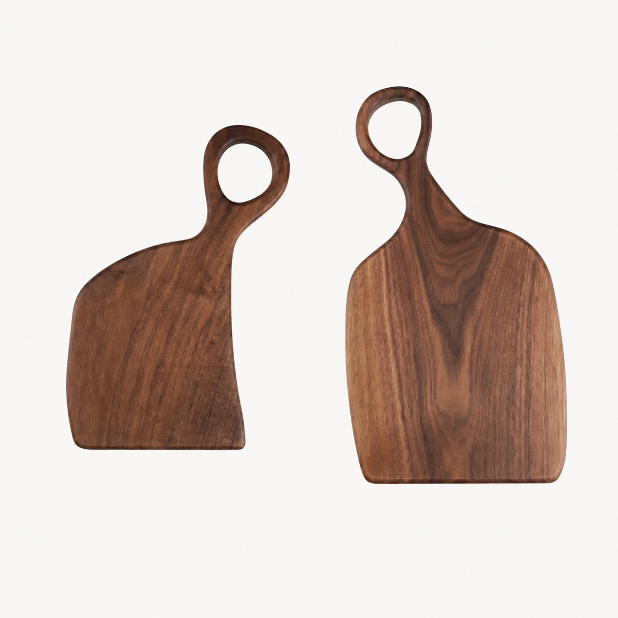 Set di taglieri da portata in noce nero, piccolo e grande (SKU immagine)