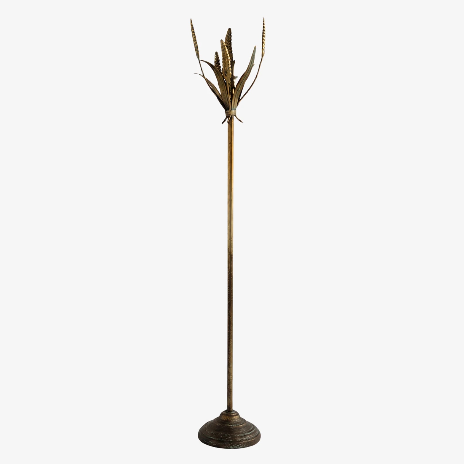 Vintage Messing-Kerzenhalter in Weizenform