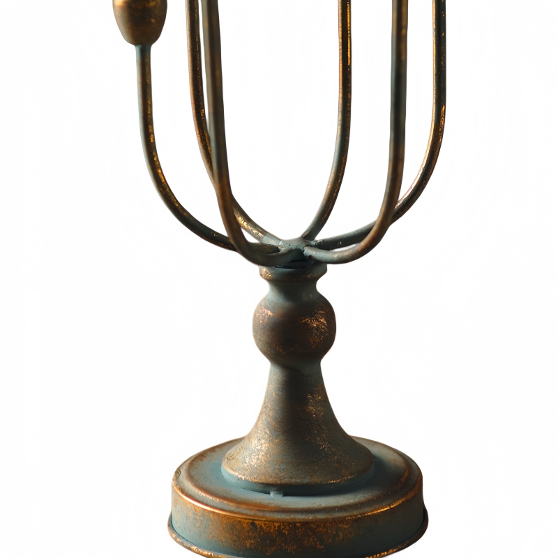 French Vintage Multi-Arm Iron Candle Holder 3