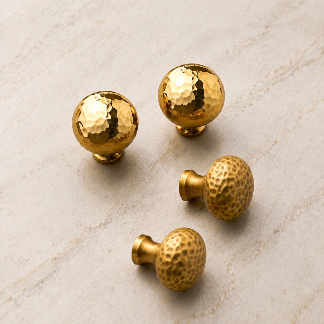 Hammered brass cabinet knob dimensions and screw guidance