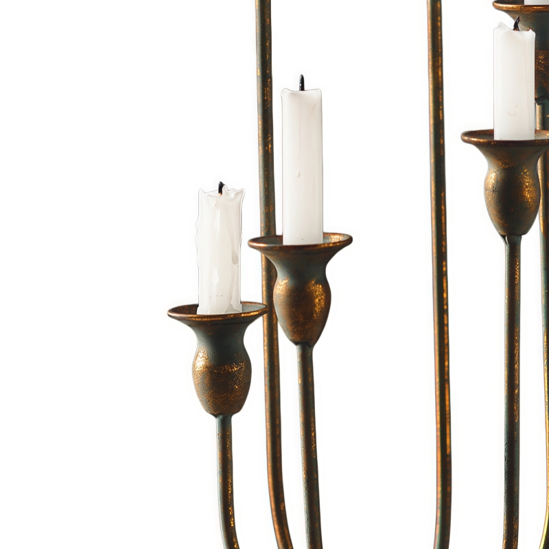 French Vintage Multi-Arm Iron Candle Holder 1