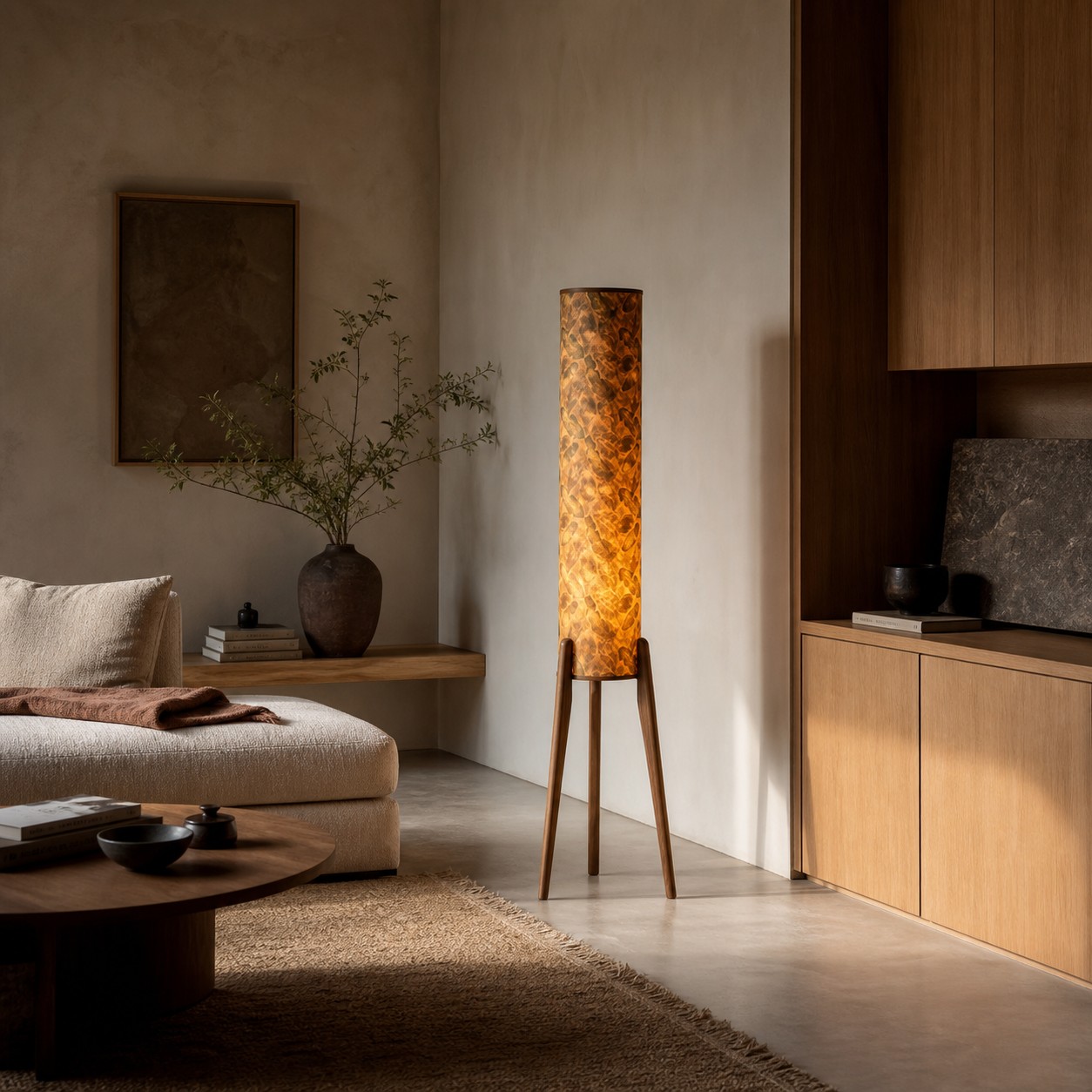 Wood-print lounge setting