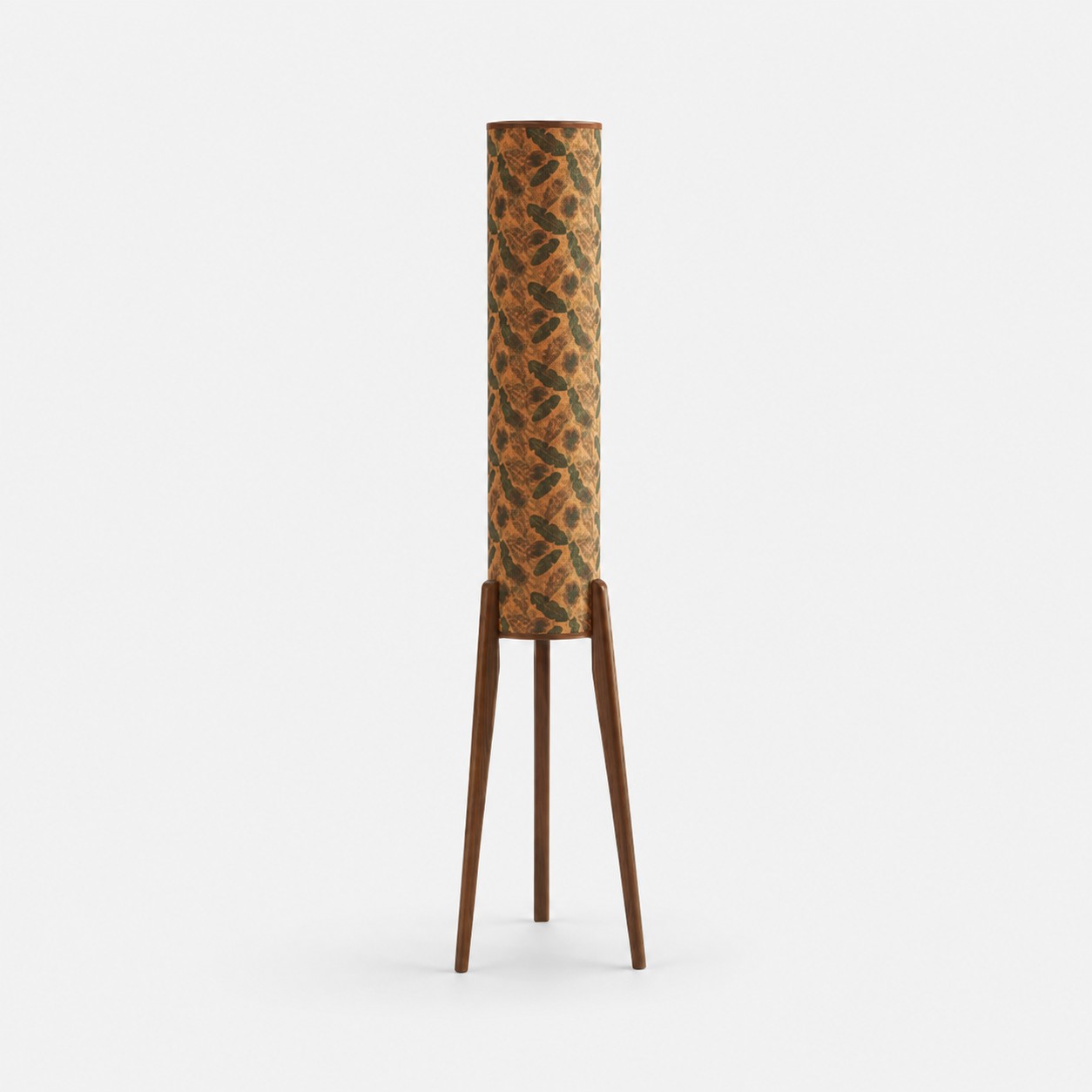 Wood Print / Textile Shade and Natural Wood / H 125 cm / H 49.2 in