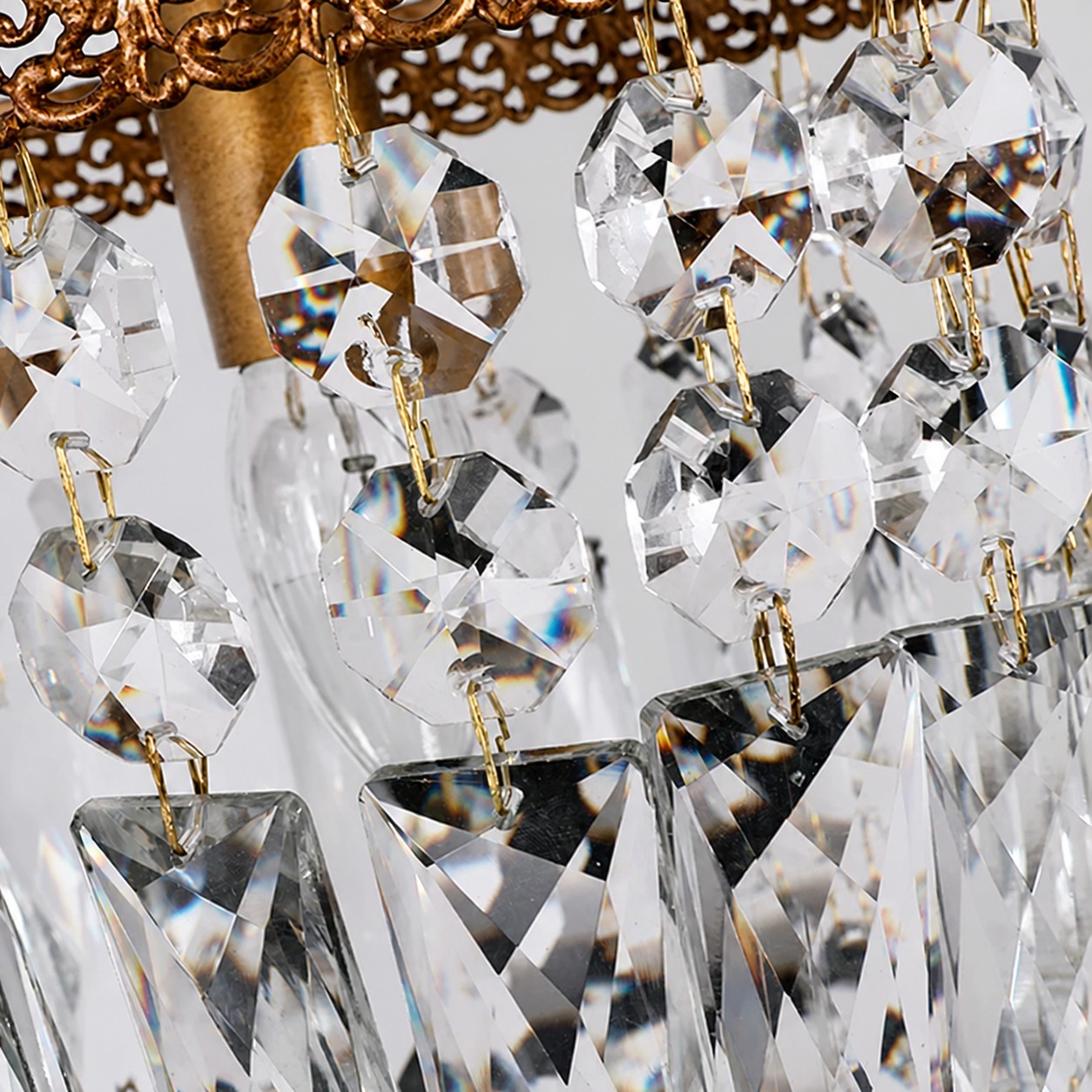 Faceted Crystal Lantern Mini Pendant Light detail 2