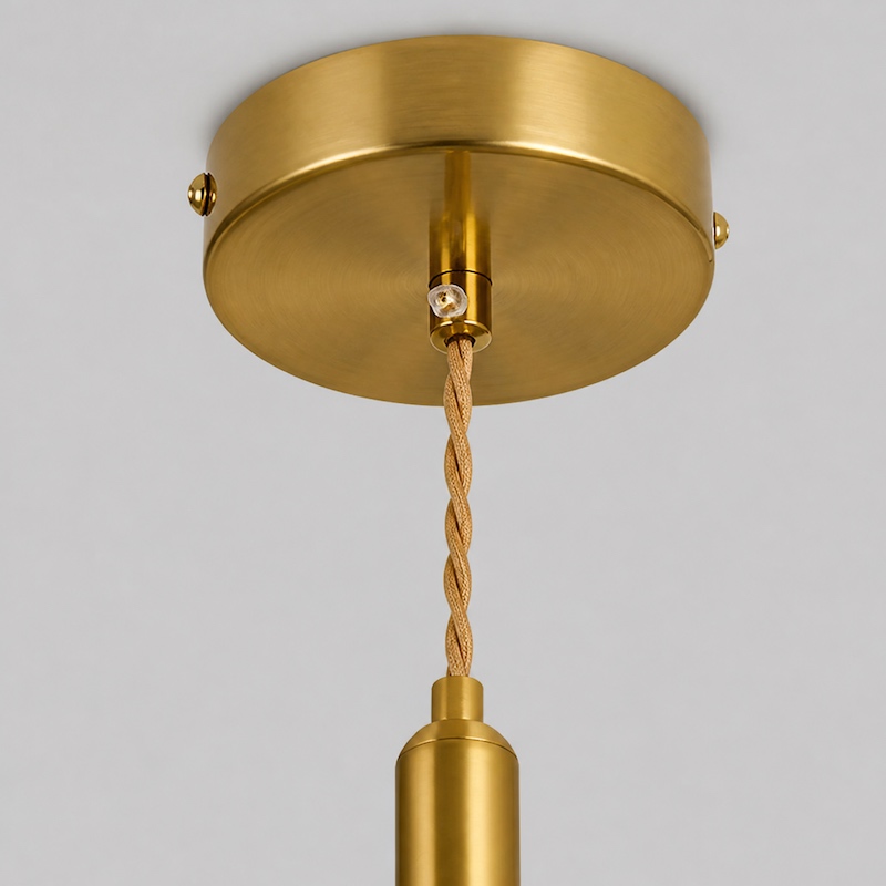 Auvent rond et suspension en laiton assortie