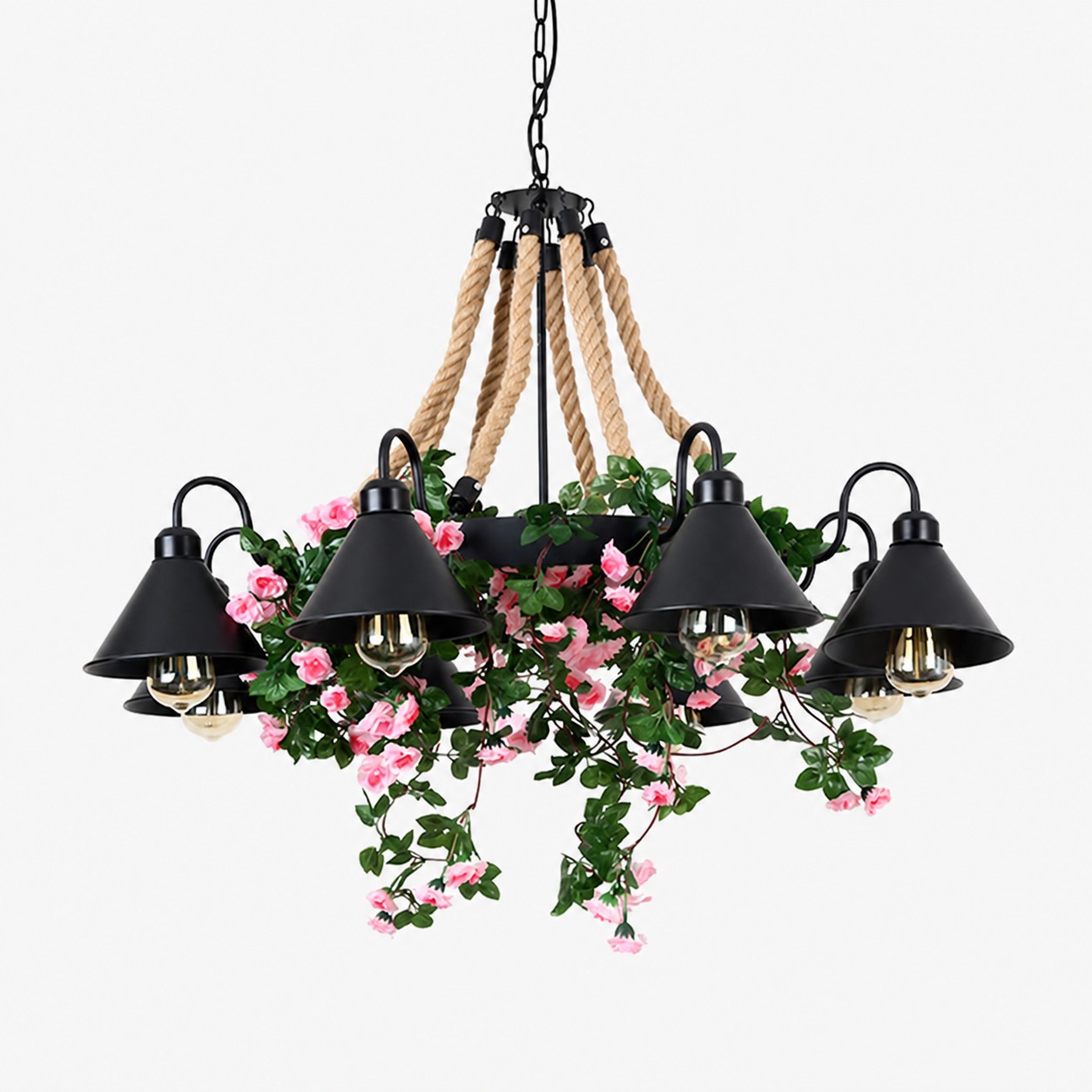 8-Lichter / Rosa Rosen